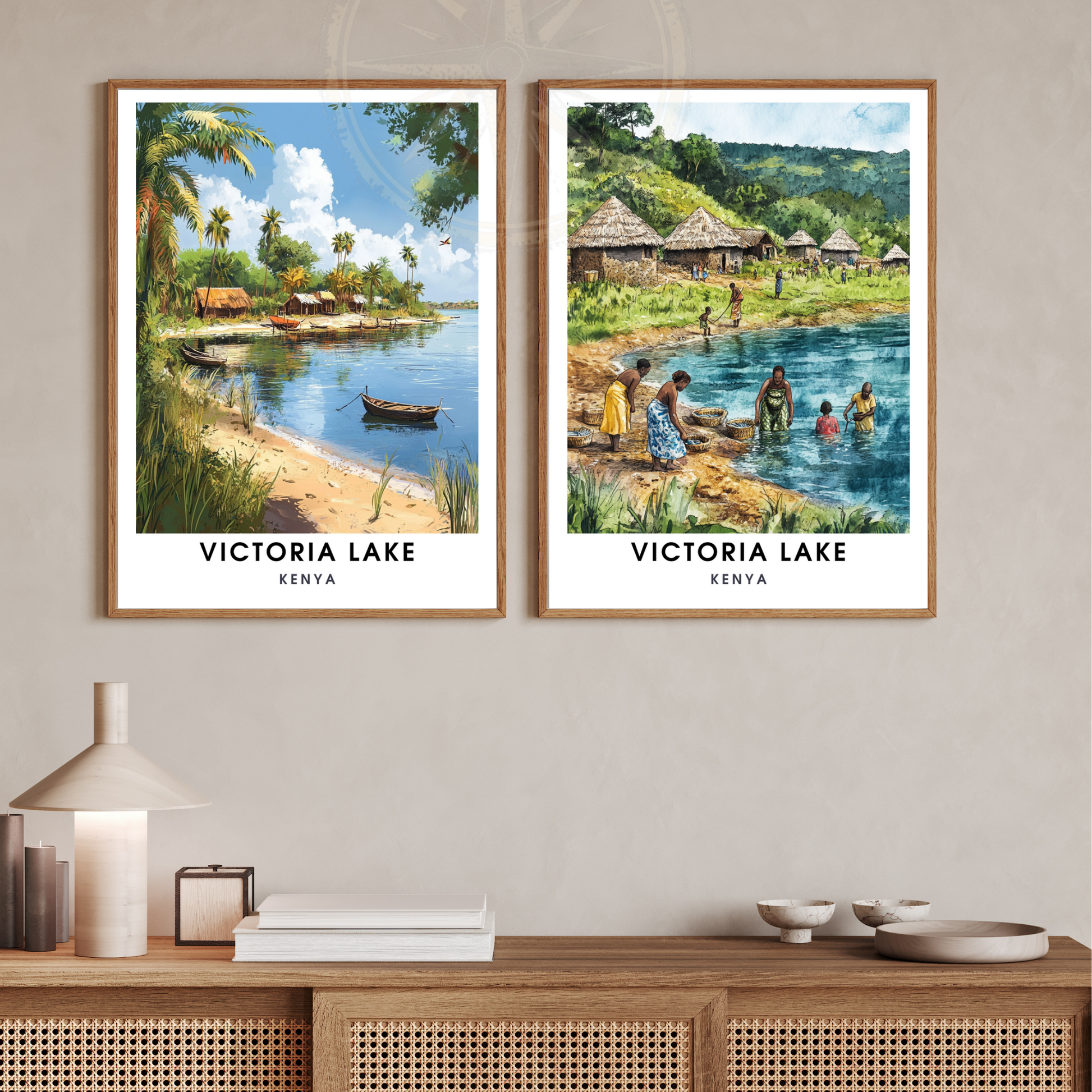 Affiche Lac Victoria | Impression Kenya | Affiche Lac