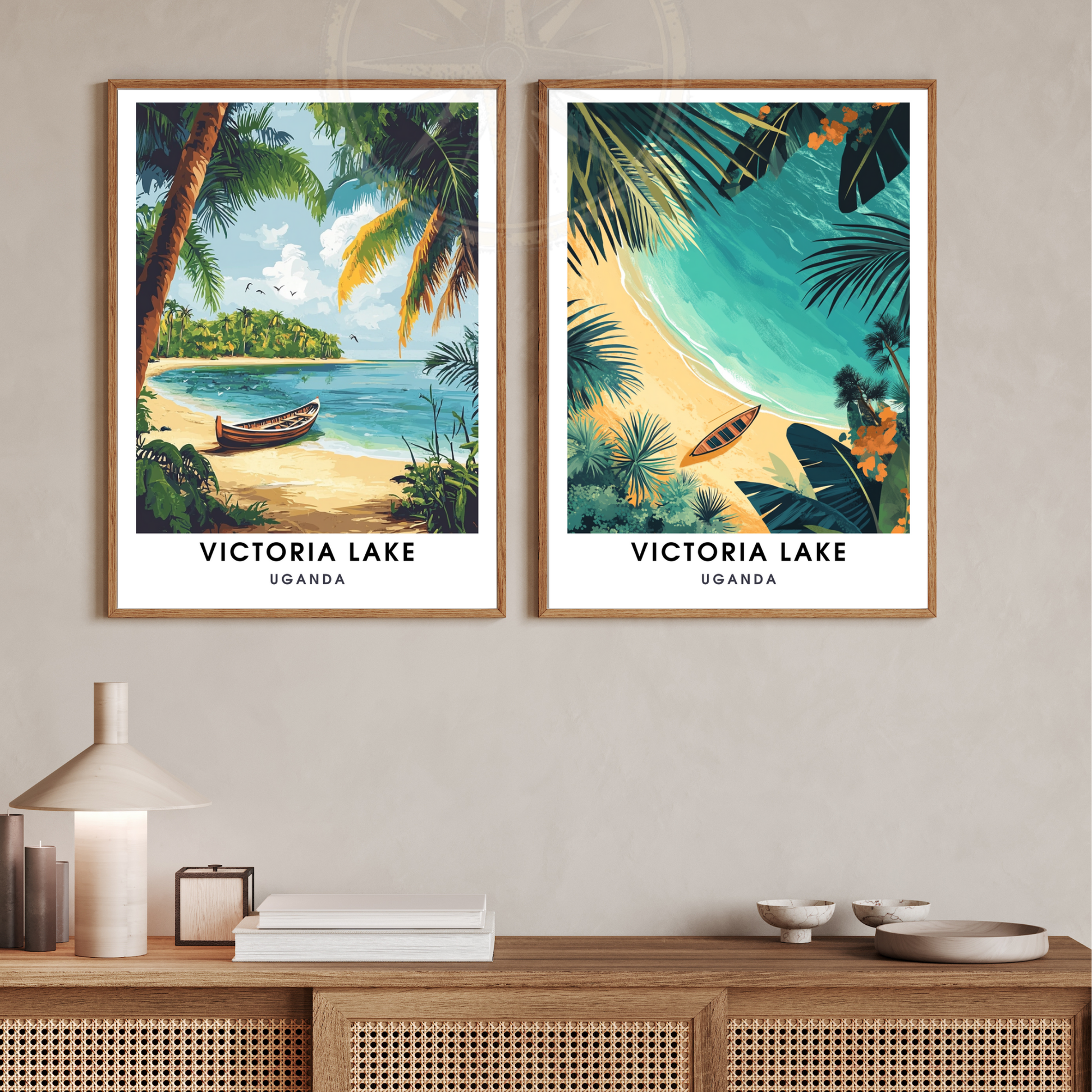 Affiche Lac Victoria | Impression de voyage  Ouganda | Affiche Lac