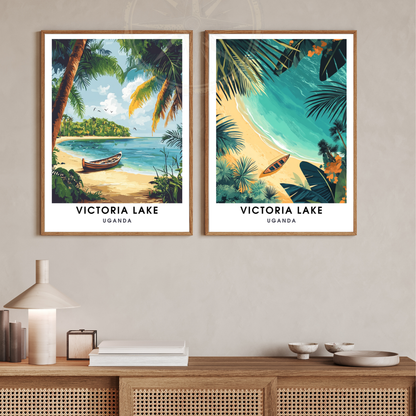 Affiche Lac Victoria | Impression de voyage  Ouganda | Affiche Lac