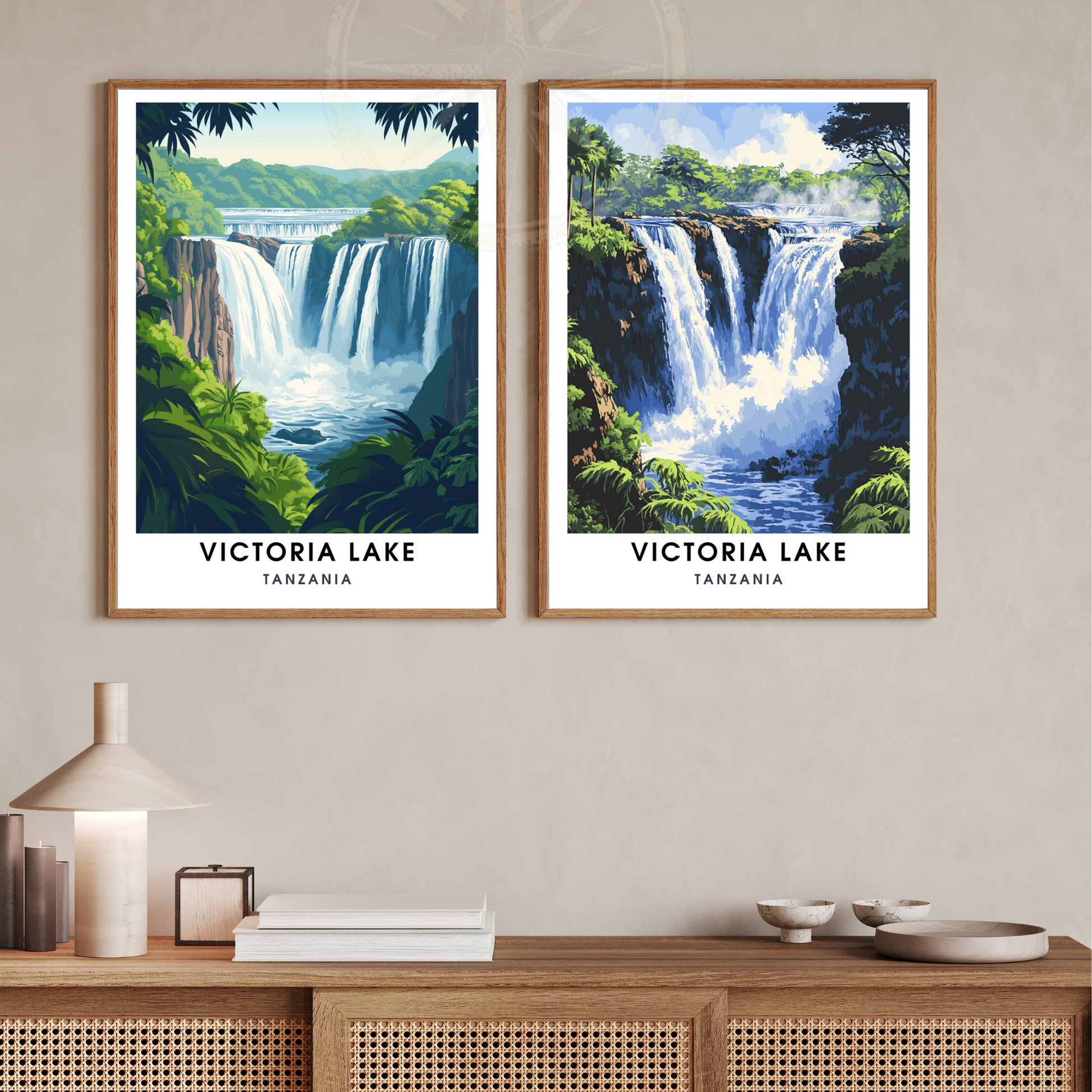 Affiche Lac Victoria | Poster de voyage Tanzanie | Affiche Lac