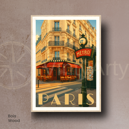 Affiche Paris | Impression artistique Métro | Affiche France