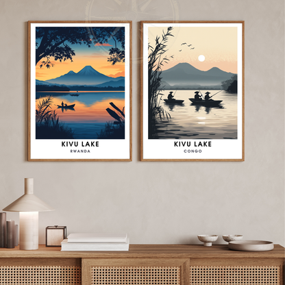 Affiche Kivu Lac | Impression  Congo | Affiche Lac