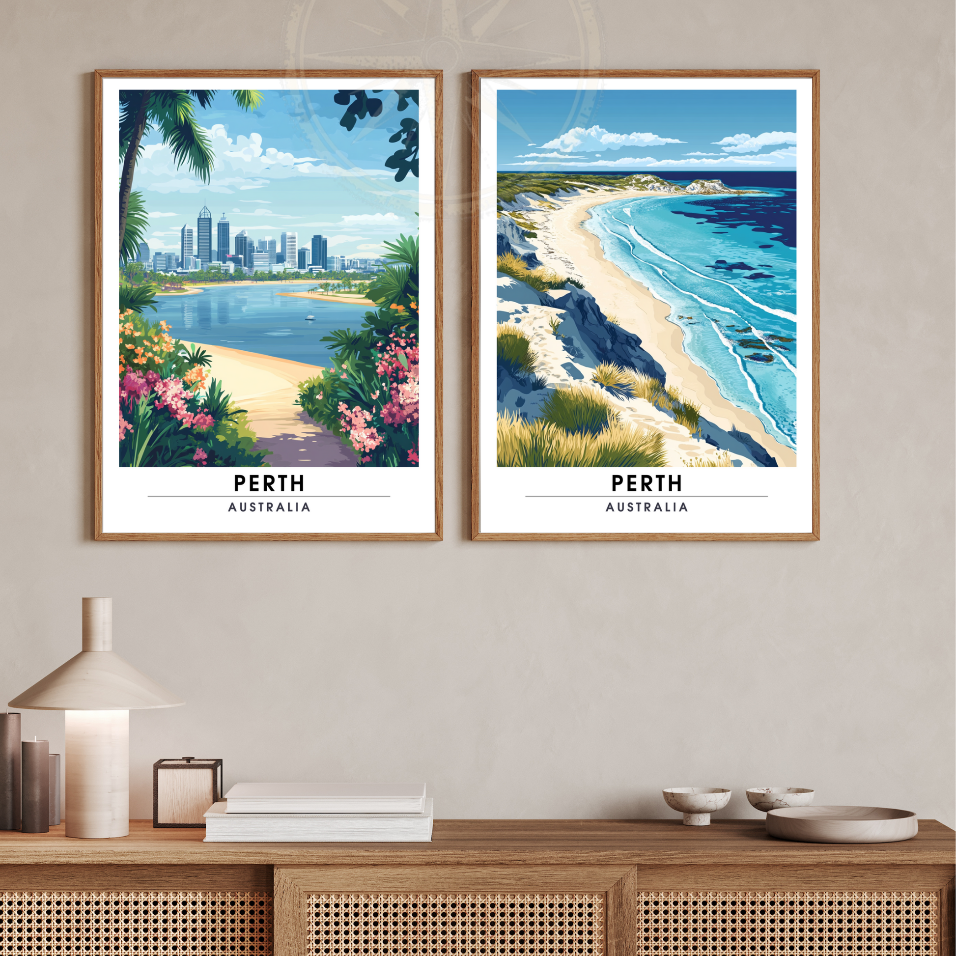 Affiche Perth | Poster décoratif Australie | Affiche Australie