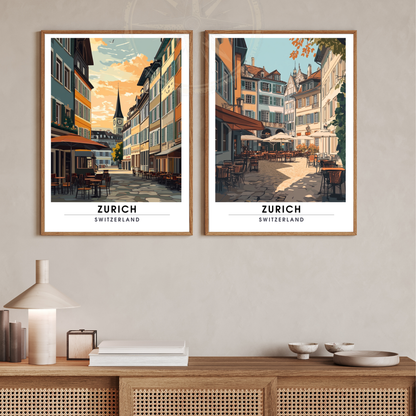 Affiche Zurich | Poster Murale Suisse | Affiche Suisse