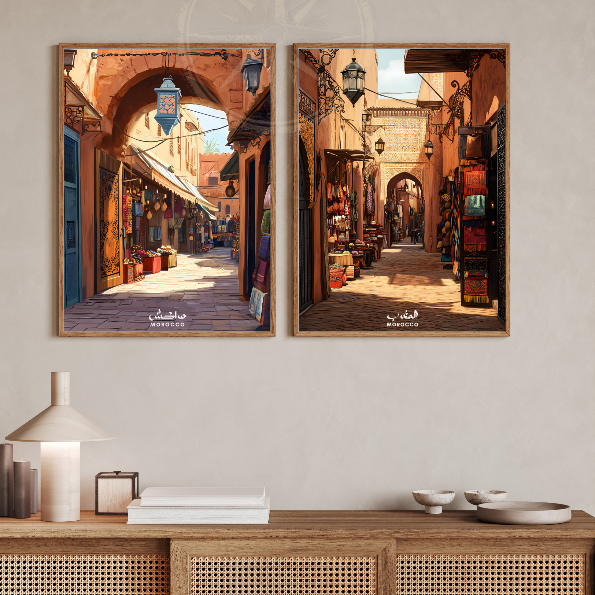 Affiche Marrakech | Impression de voyage Maroc | Affiche Maroc
