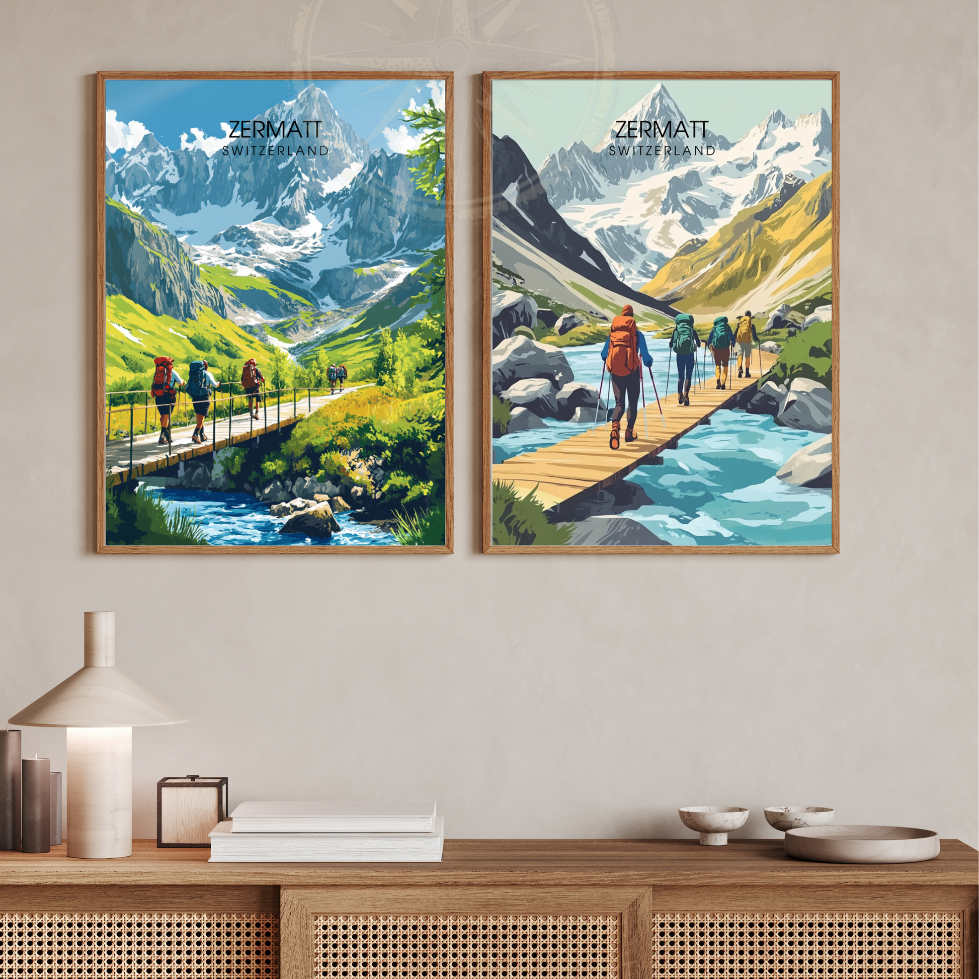 Affiche Zermatt | Impression de voyage Suisse | Affiche Suisse