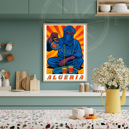 Affiche Algérie | impression Sahara | Culture algérienne | Touaregs