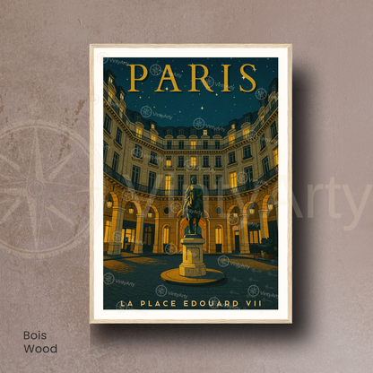 Affiche Paris | Poster Place Édouard-VII  | Affiche France
