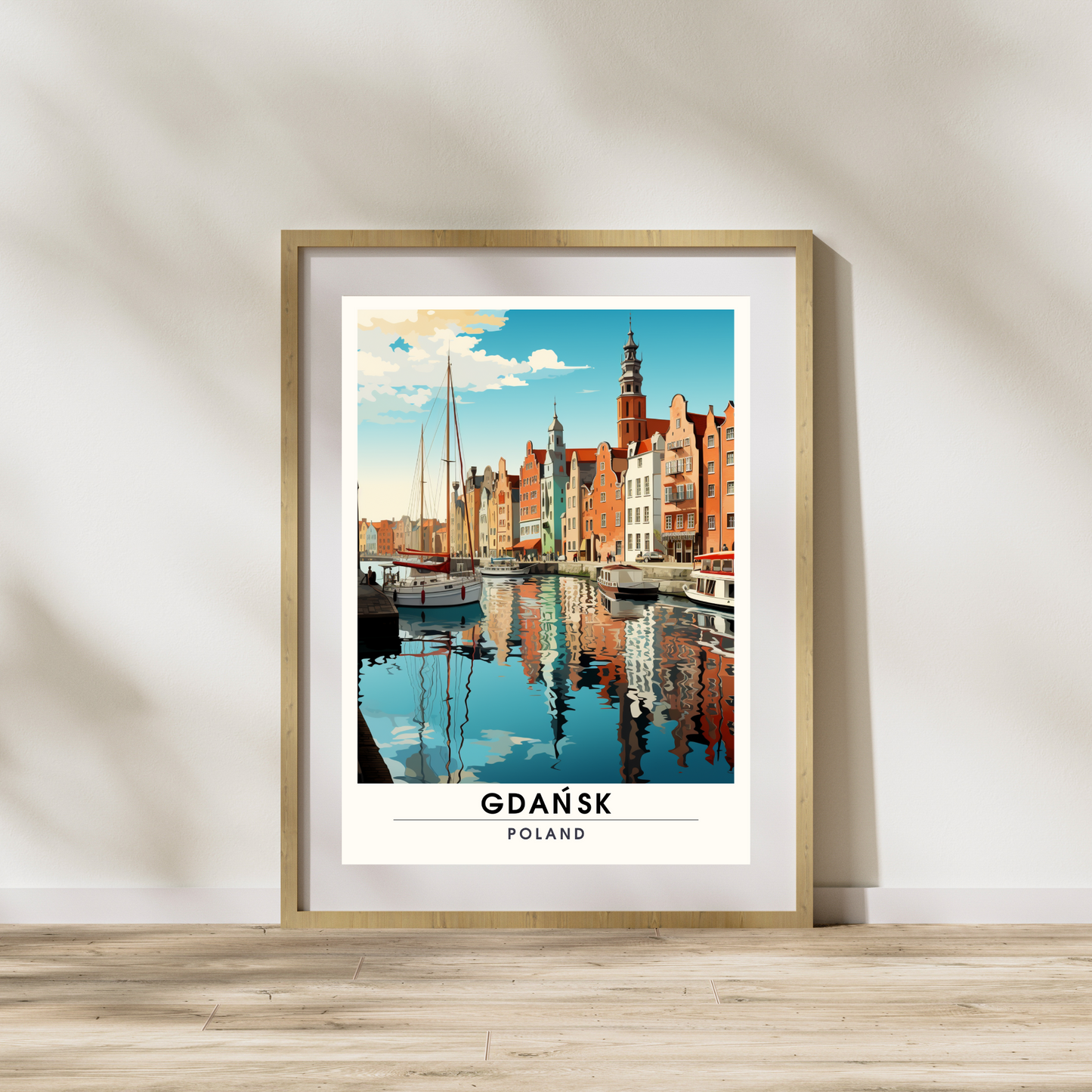 Affiche Gdańsk, Pologne | impression de voyage Gdańsk | Impression Gdańsk