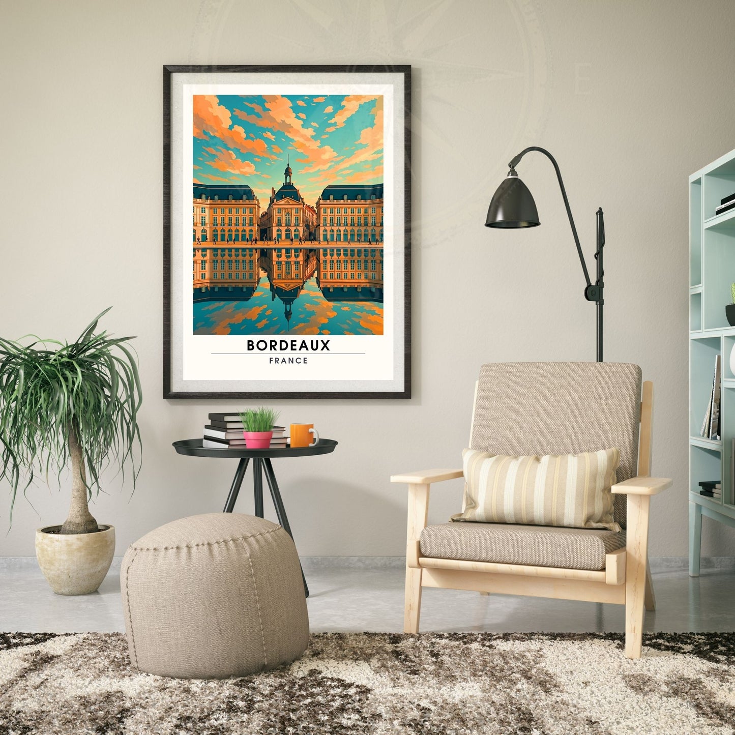 Affiche Bordeaux | Impression Bordeaux, France | Affiche de voyage