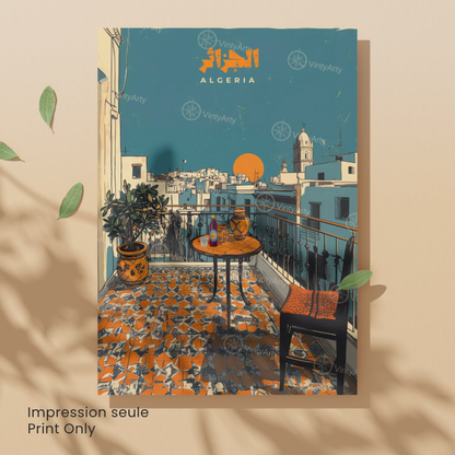 Affiche Alger – Affiche casbah d'Alger, Algérie