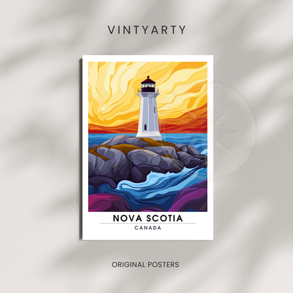 Affiche Nouvelle Écosse | Impression de voyage Canada | Affiche Canada