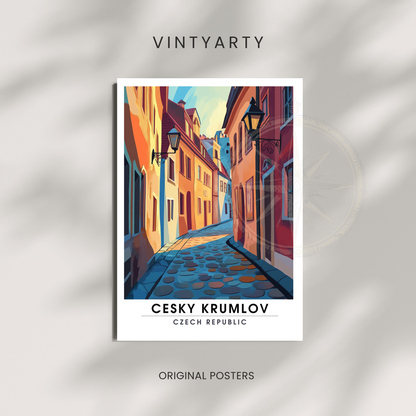 Affiche Český Krumlov | Poster République tchèque | Affiche République tchèque