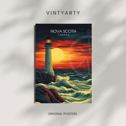 Affiche Nouvelle Écosse | Poster de voyage Canada | Affiche Canada
