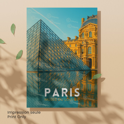 Affiche Paris | Impression Art Musée du Louvre  | Affiche France