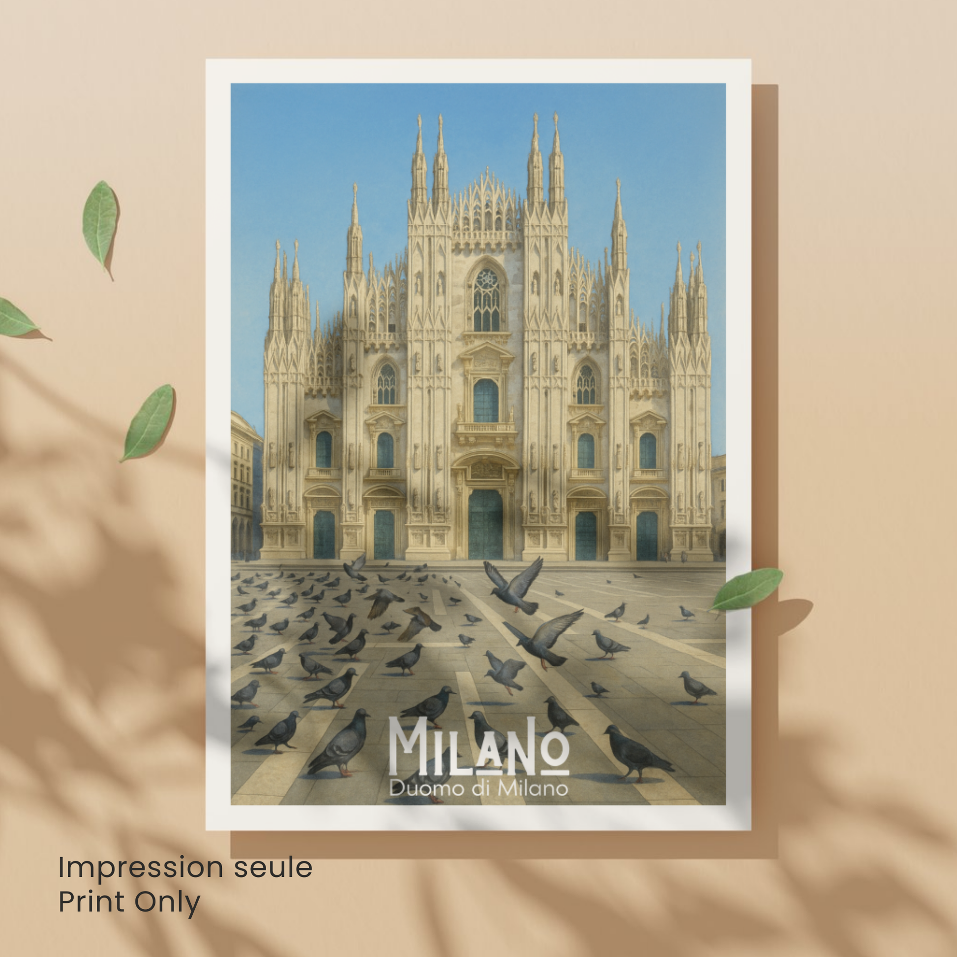 Affiche Milan | Poster Cathédrale de Milan | Affiche Milan