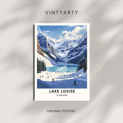 Affiche Lake Louise, Canada | impression Lake Louise | Affiche Ski