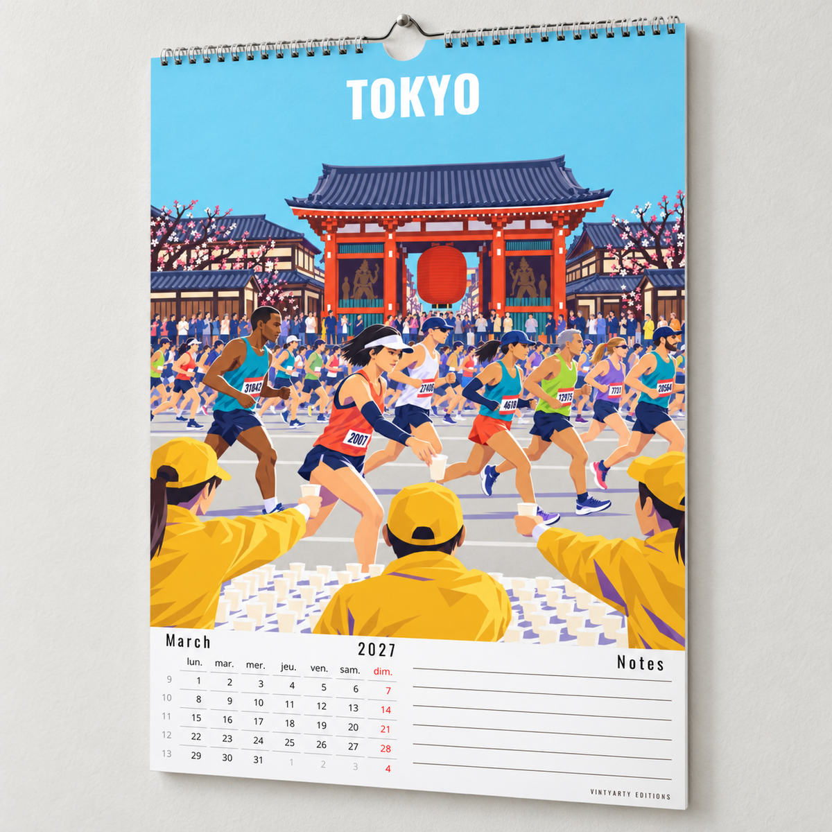Calendrier Marathon 2027 – 12 Villes et Courses Illustrées
