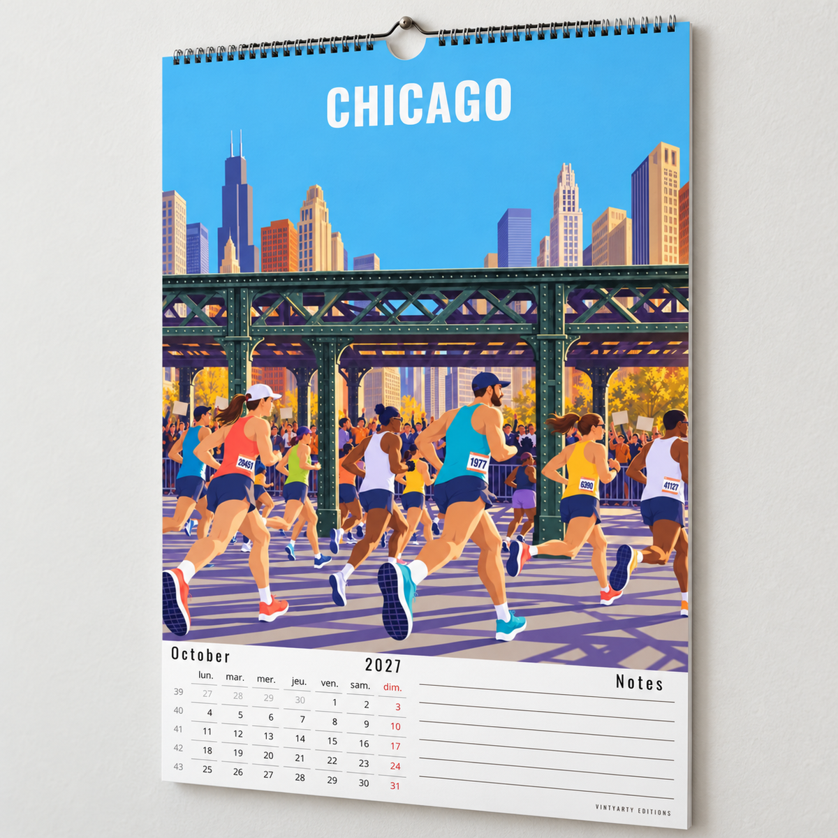 Calendrier Marathon 2027 – 12 Villes et Courses Illustrées