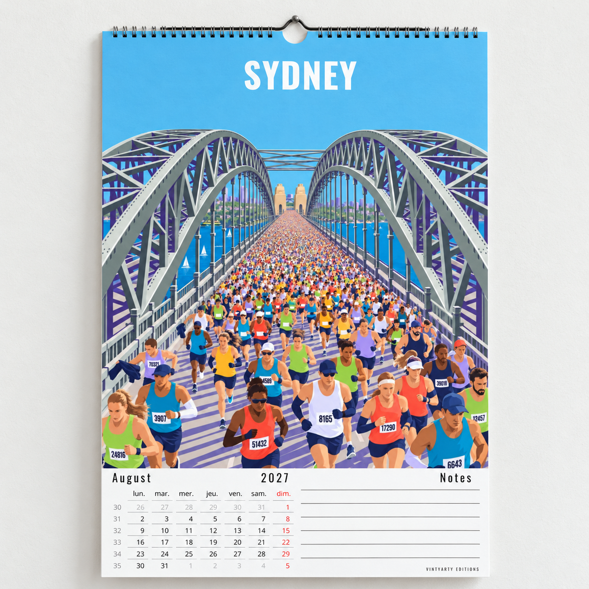 Calendrier Marathon 2027 – 12 Villes et Courses Illustrées