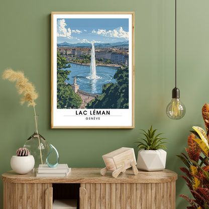 Affiche Lac léman | Impression Suisse | Affiche Suisse