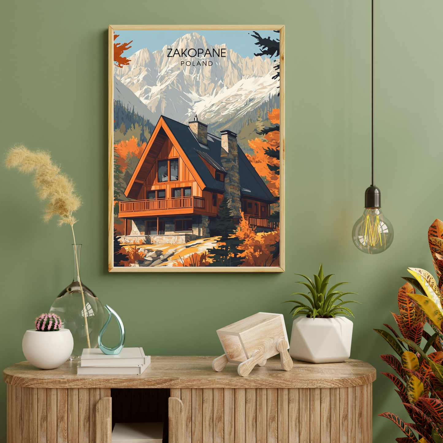 Affiche Zakopane | Poster décoratif Pologne | Affiche Pologne