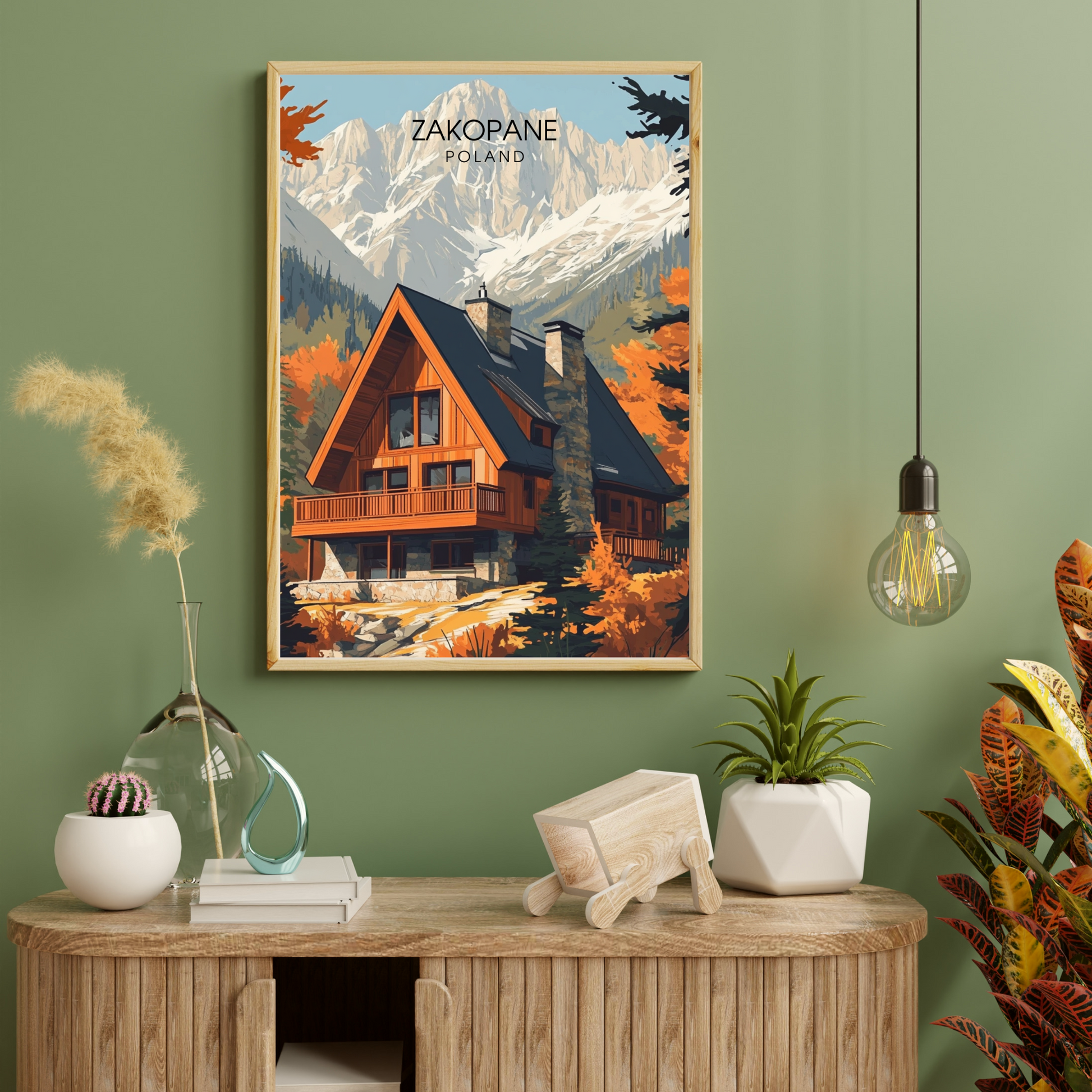 Affiche Zakopane | Poster décoratif Pologne | Affiche Pologne