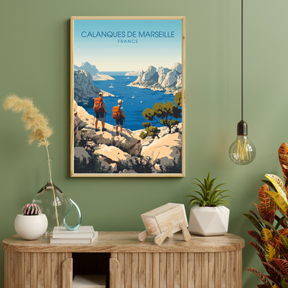 Impression France | Affiche Calanques de Marseille| Impression Calanques de Marseille