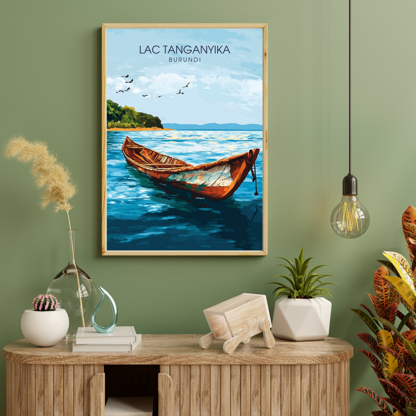 Affiche Lac Tanganyika | Poster Burundi | Affiche Lac