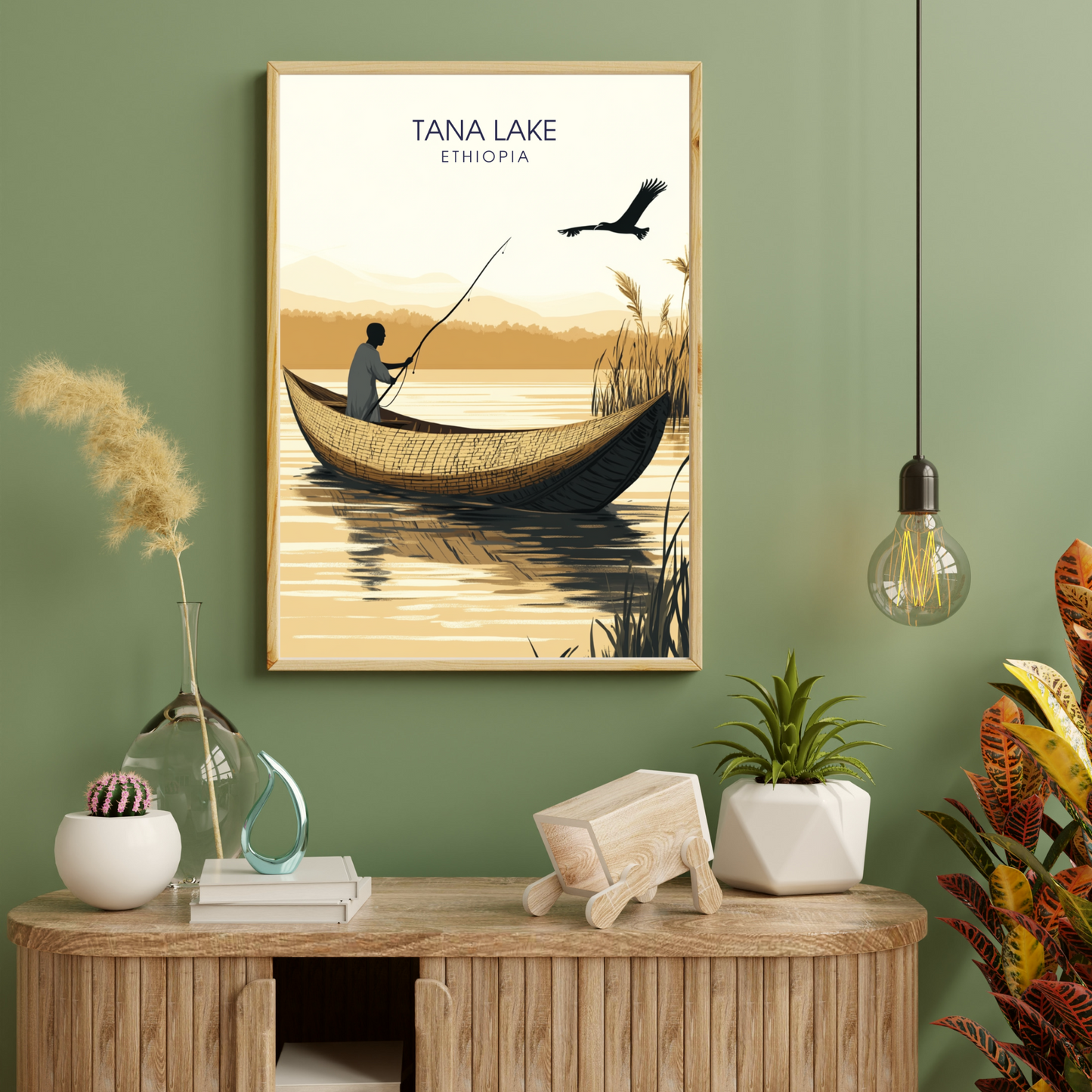 Affiche Lac Tana | Poster Éthiopie | Affiche Lac
