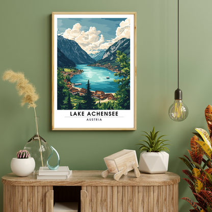 Affiche Lac Achensee  | Poster Autriche | Affiche Lac