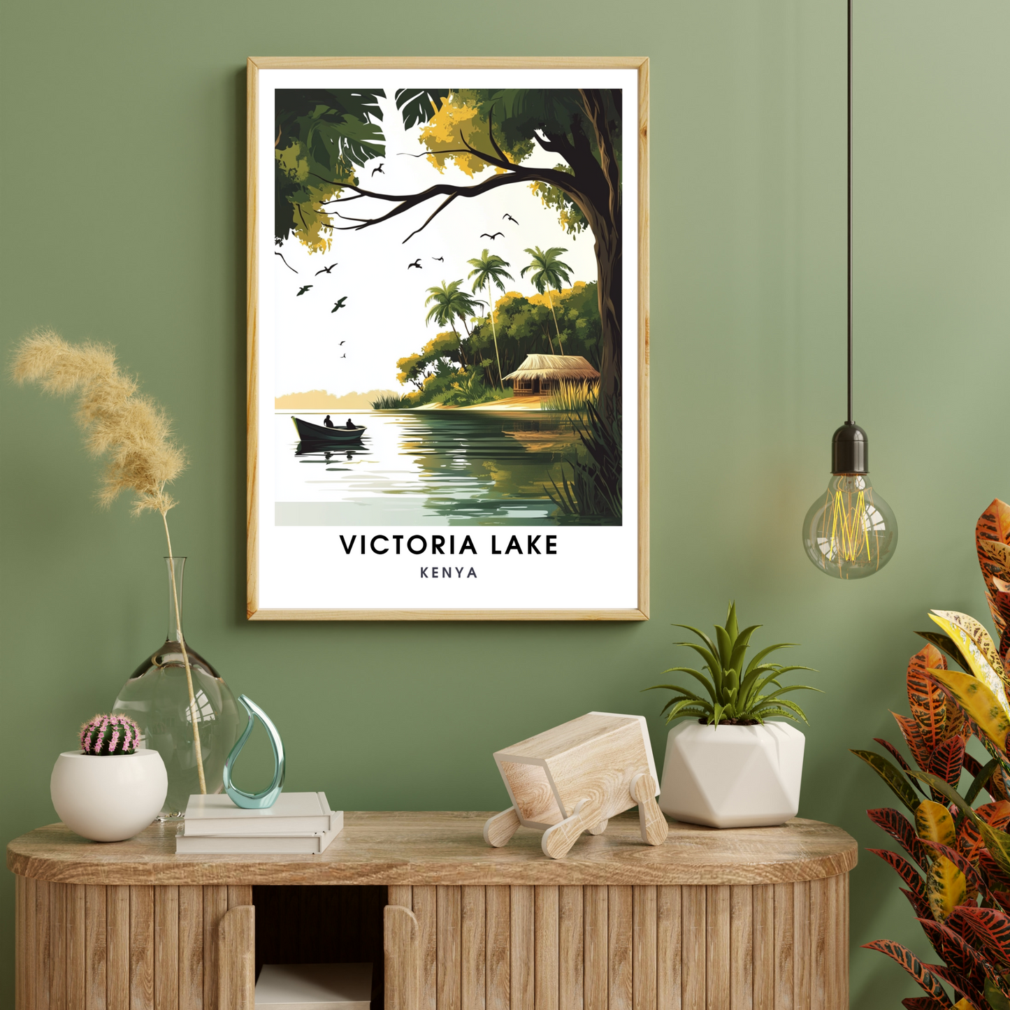 Affiche Lac Victoria | Impression de voyage Kenya | Affiche Lac