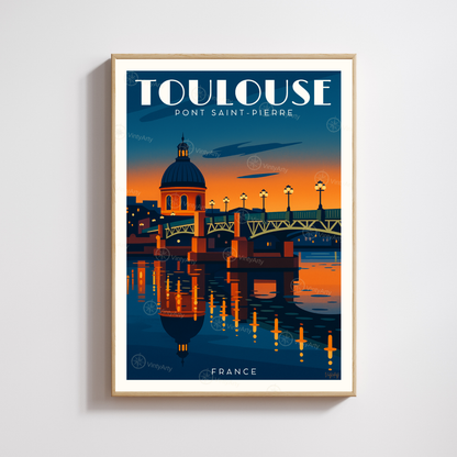 Affiche Toulouse – Pont Saint-Pierre de Toulouse
