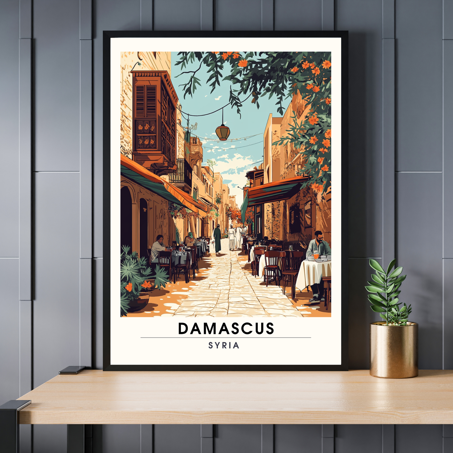 Affiche de voyage Damas | Impression Damas | Affiche Syrie 