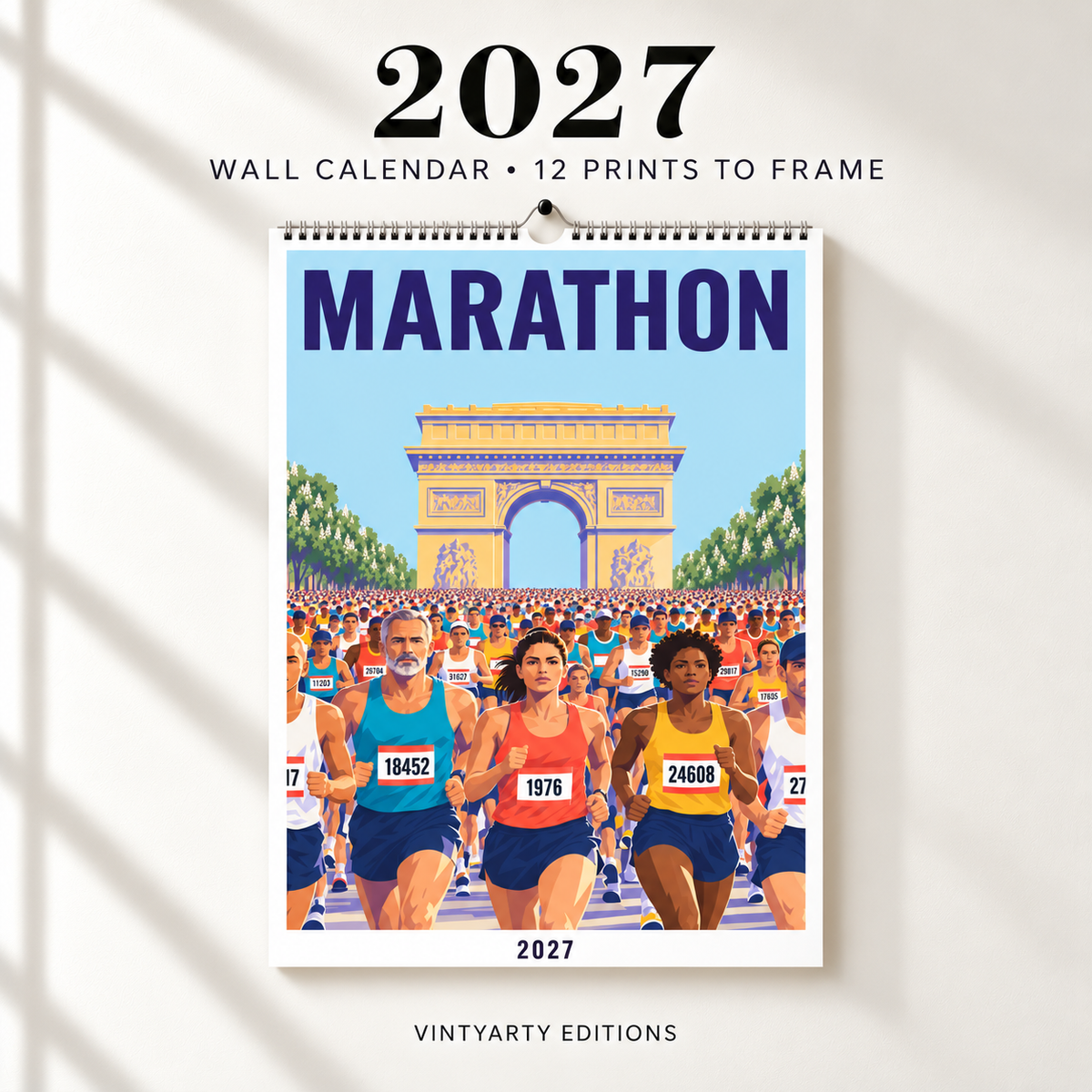 Calendrier Marathon 2027 – 12 Villes et Courses Illustrées