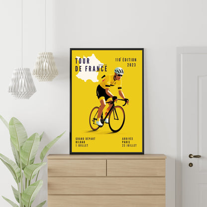 Affiche tour de France 2023 - Impression Vélo