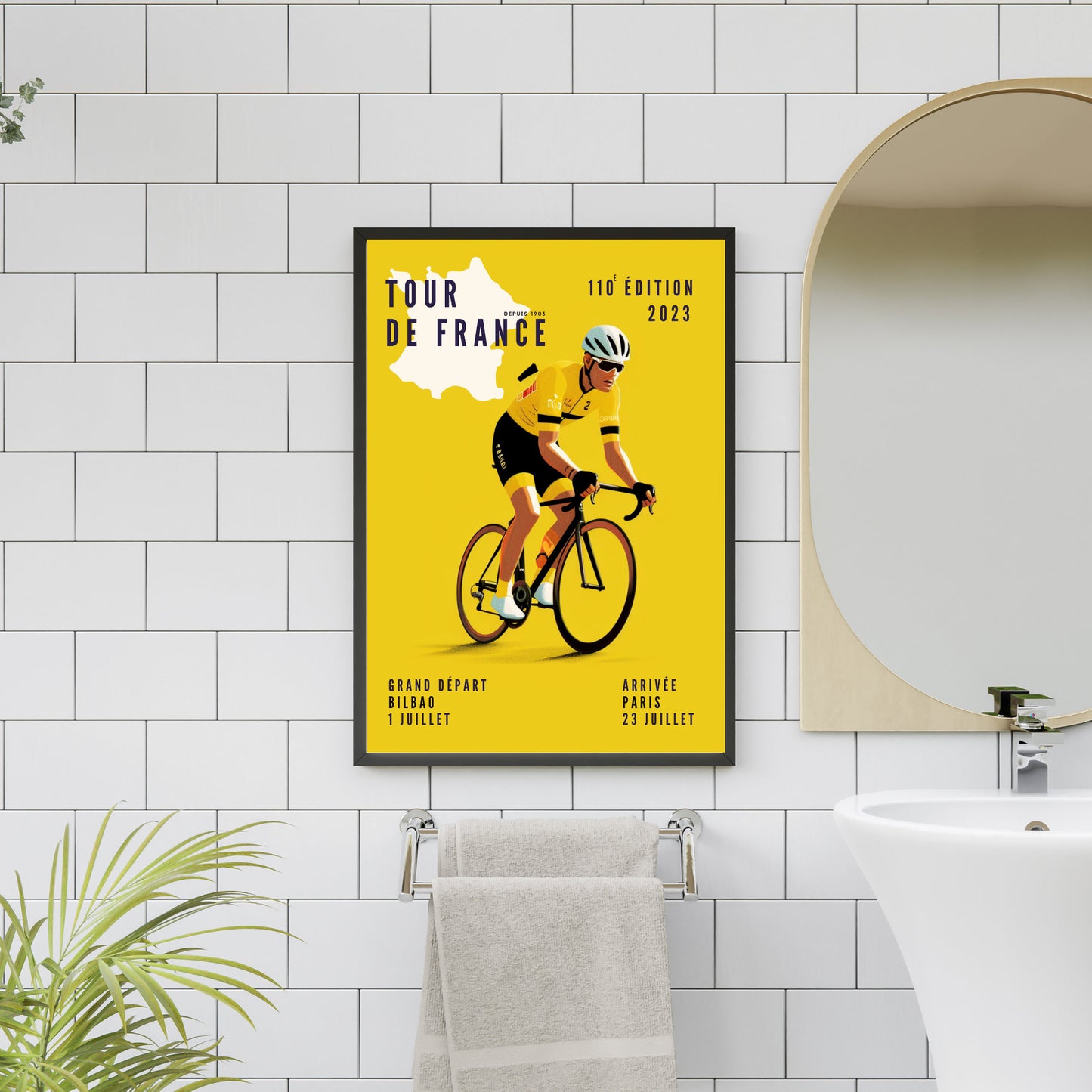 Affiche tour de France 2023 - Impression Vélo