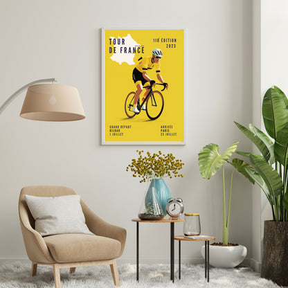 Affiche tour de France 2023 - Impression Vélo