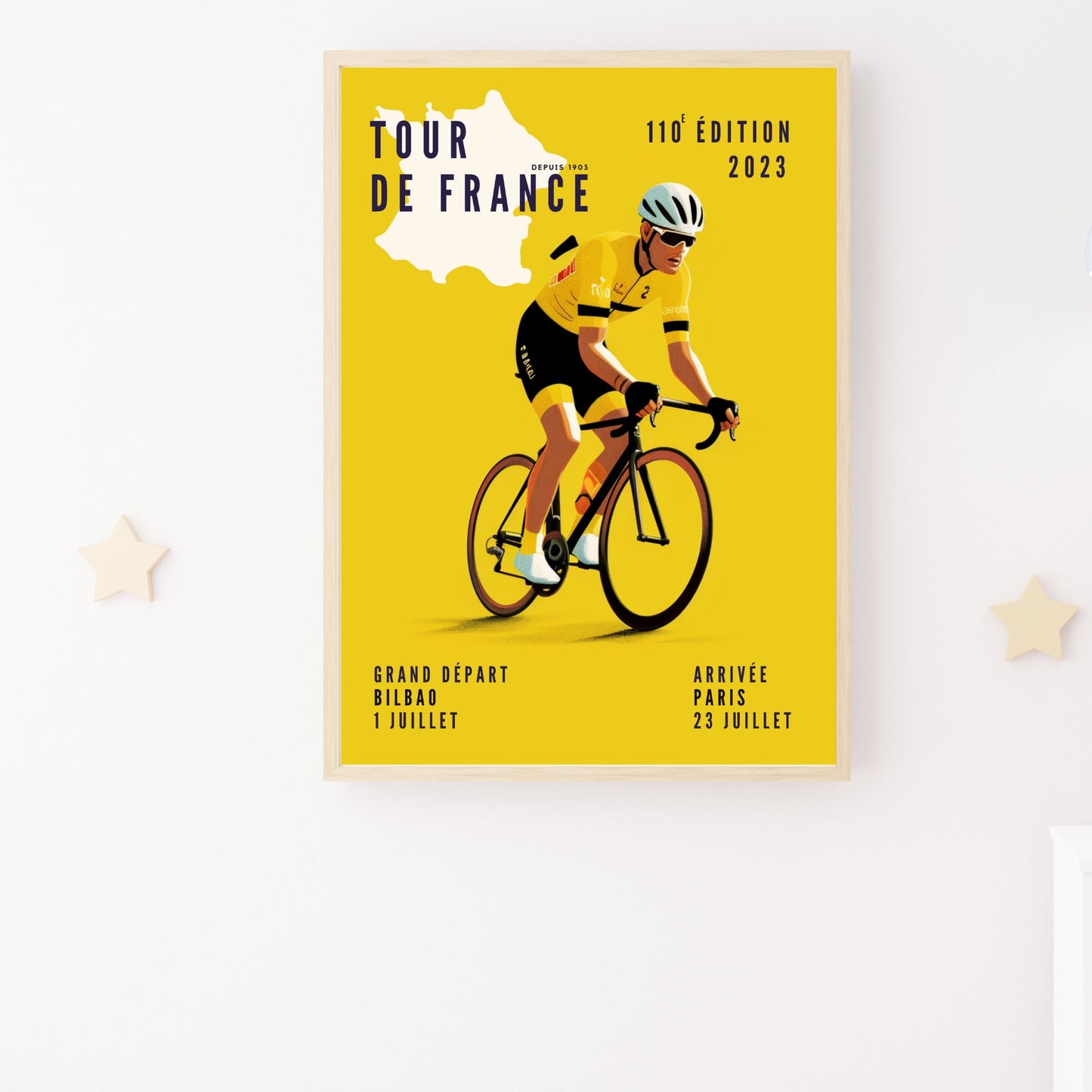 Affiche tour de France 2023 - Impression Vélo