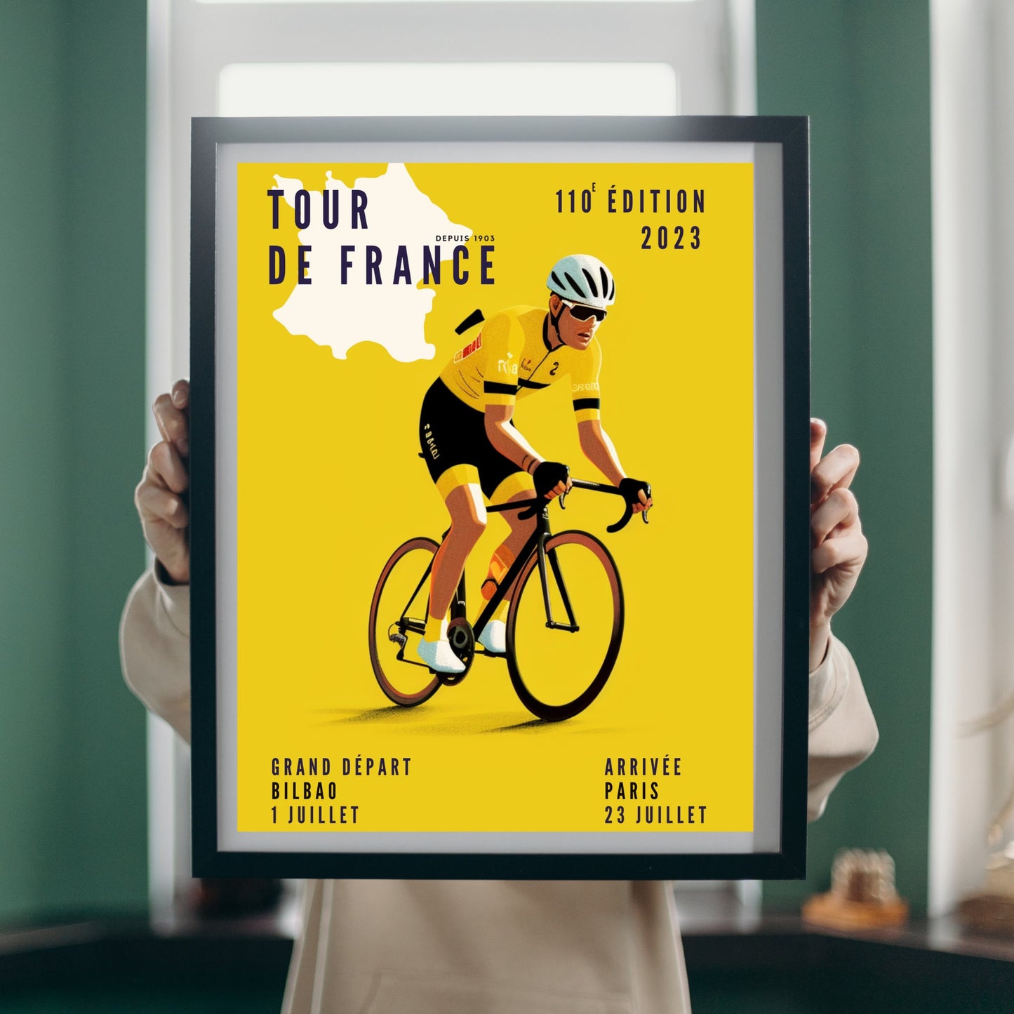 Affiche tour de France 2023 - Impression Vélo