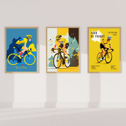 Affiche tour de France 2023 - Impression Vélo