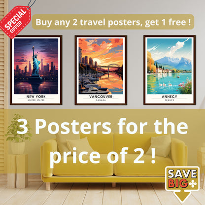 Impression Vancouver | Poster de voyage Vancouver | Coucher de soleil à Vancouver