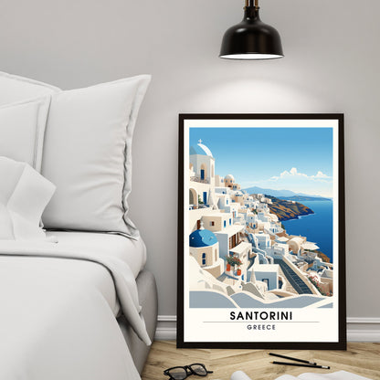 Impression Santorin | Affiche de voyage Santorin | Affiche de voyage Grèce