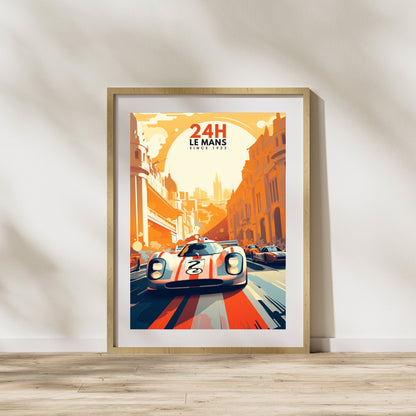 Affiche 24H le Mans | Affiche voiture | Affiche course automobile