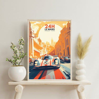 Affiche 24H le Mans | Affiche voiture | Affiche course automobile