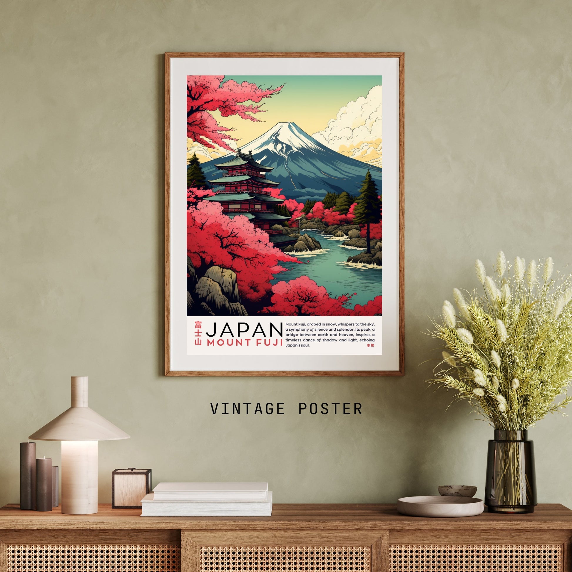 Affiche Mont Fuji | Affiche Japon | impression Japon | Impression Mont Fuji, Japon