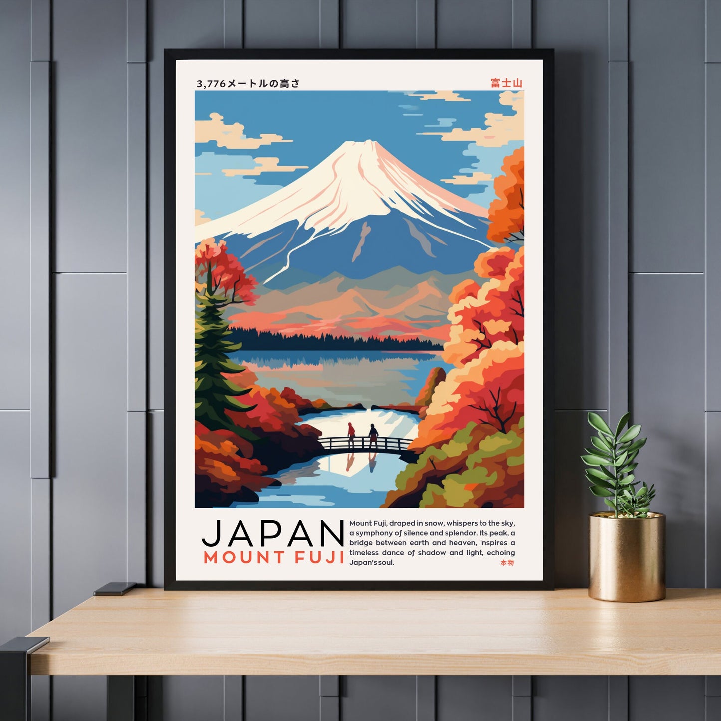 Affiche Mont Fuji | Affiche Japon | impression Japon | Impression Mont Fuji, Japon