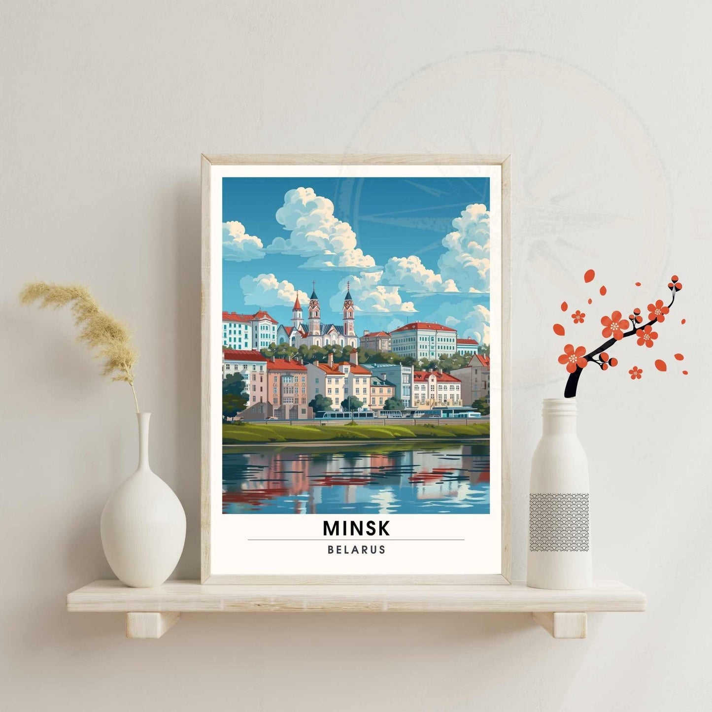 Affiche Minsk- impression de voyage Minsk , Biélorussie - poster Biélorussie