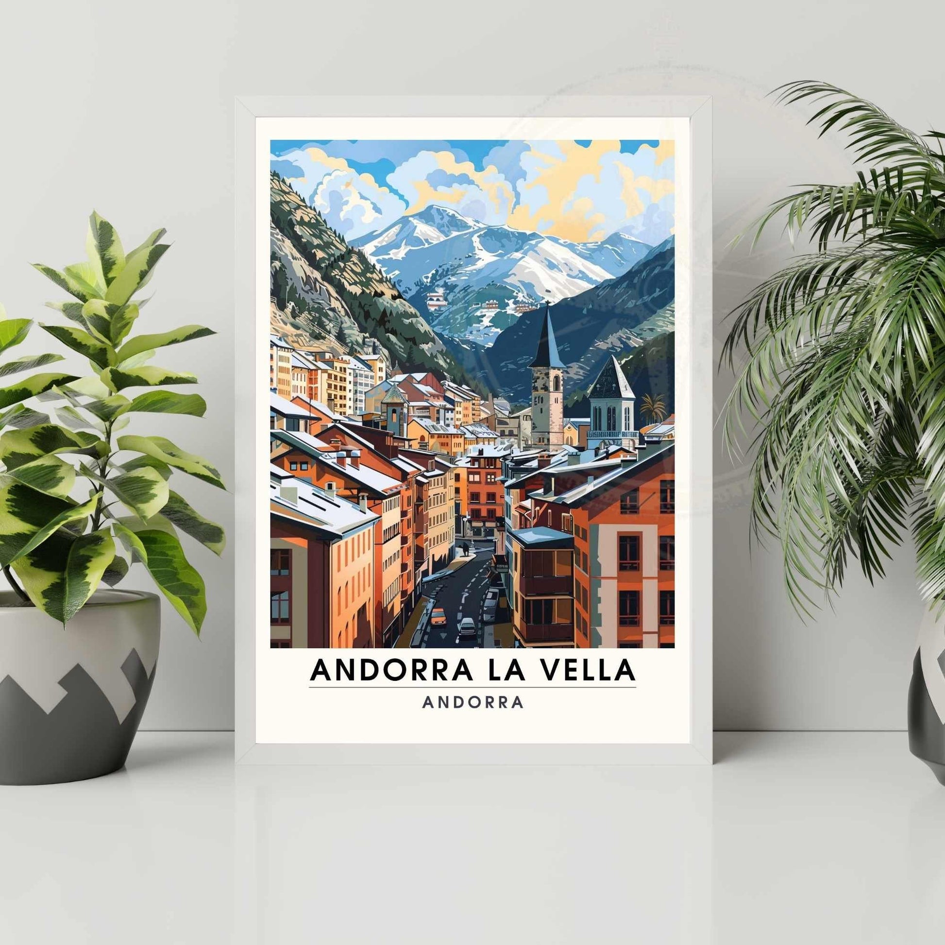 Affiche Andorre-la-Vieille- impression de voyage Andorre-la-Vieille - Affiche Andorre