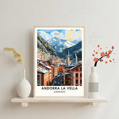 Affiche Andorre-la-Vieille- impression de voyage Andorre-la-Vieille - Affiche Andorre